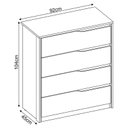 Ver imagem 3 de Cômoda Atria 4 Gavetas - Demobile:amêndola Touch