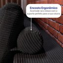 Ver mais imagens de Sofá Evo 3,40m Molas Ensacadas com Apoio Chaise Lounge Esquerda Velourê Preto Cama Inbox