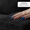 Ver imagem 5 de Sofá Evo 3,40m Molas Ensacadas com Apoio Chaise Lounge Esquerda Velourê Preto Cama Inbox