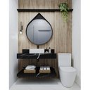 Ver imagem 1 de Bancada em Porcelanato Para Banheiro Completo Alto Padrao 100cm Sem Cuba