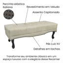 Ver imagem 4 de Calçadeira Recamier Solteiro Vicenza Branco/Bege