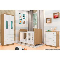 Cômoda Infantil Smim c/ 3 Gavetas e 1 Nicho Branco - Peroba - 4