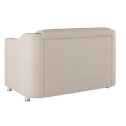 Sofá Namoradeira 2 Lugares Tilla Sala de Espera – Balaqui Decor Cor:Bege - 4