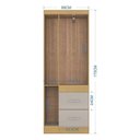 Ver imagem 7 de Cômoda 868 4 Gavetas e 1 Porta com Guarda Roupa Solteiro Milão 3 Portas Damasco Off White -