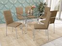 Ver imagem 1 de Conjunto Mesa com 6 Cadeiras Cmc790cr Linha Crome Combos Kappesberg Crome