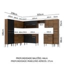 Ver imagem 4 de Cozinha de Canto Reto Emilly Big com Armário e Balcão Madesa