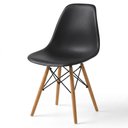 Ver imagem 1 de Cadeira de Jantar Charles Eames Eiffel Plástico Pp Preto - Sallar Home