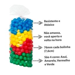 Bolinhas para Piscina Coloridas Macias e Resistente 100 Un - 2