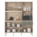 Ver imagem 3 de Cozinha Compacta Alamo 6 Portas e 1 Gaveta Avena/menta - Demóbile