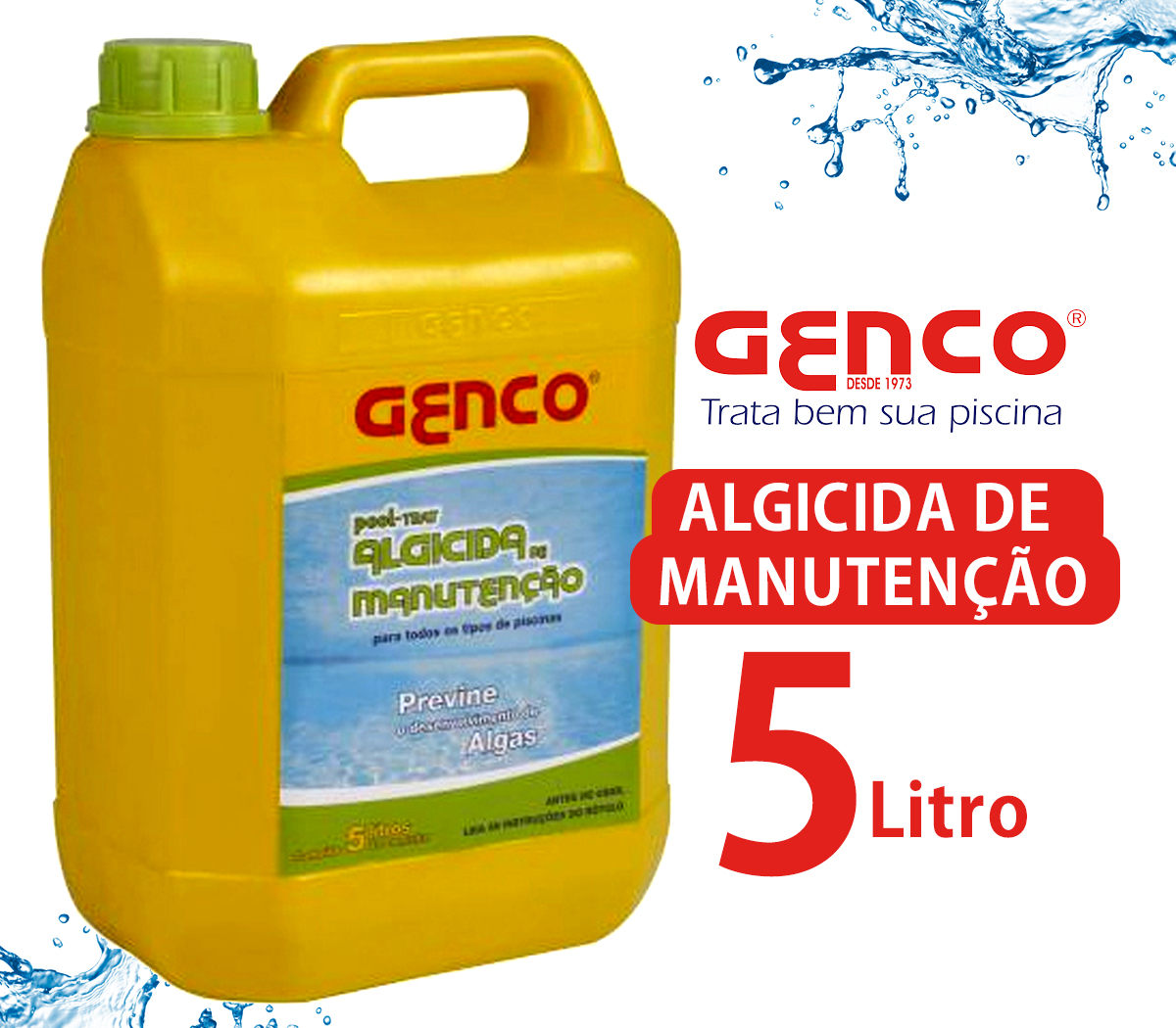 Algicida de Manutenção Previne Algas 5Lt - Genco - 2