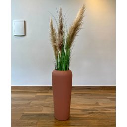 Vaso Decorativo Fibra de Vidro Florida M 80cm Terracota Fosco - 3