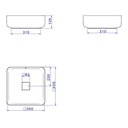 Ver imagem 3 de Cuba Apoio Quadradal Slim Cinza Antracite (11040.85) 40,0x40,0x13,5 Cm - Deca Deca Loucas