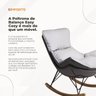 Poltrona Easy Cozy Cinza de Balanço com Apoio para Os Pés - 2