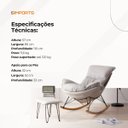 Ver mais imagens de Poltrona Easy Cozy Cinza de Balanço com Apoio para Os Pés