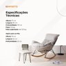 Poltrona Easy Cozy Cinza de Balanço com Apoio para Os Pés - 8
