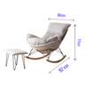 Poltrona Easy Cozy Cinza de Balanço com Apoio para Os Pés - 5