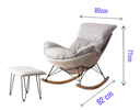 Ver imagem 5 de Poltrona Easy Cozy Cinza de Balanço com Apoio para Os Pés