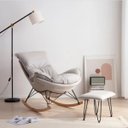 Ver imagem 4 de Poltrona Easy Cozy Cinza de Balanço com Apoio para Os Pés