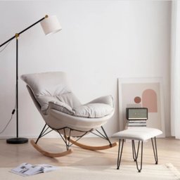 Poltrona Easy Cozy Cinza de Balanço com Apoio para Os Pés - 4