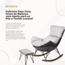 Ver imagem 6 de Poltrona Easy Cozy Cinza de Balanço com Apoio para Os Pés