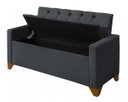 Ver imagem 5 de Recamier Baú Decorativo California 1,30m Premium para Cama Casal Estilo Sofá Estofado Cor Cinza