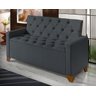 Recamier Baú Decorativo California 1,30m Premium para Cama Casal Estilo Sofá Estofado Cor Cinza - 2