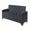 Recamier Baú Decorativo California 1,30m Premium para Cama Casal Estilo Sofá Estofado Cor Cinza - 4