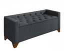 Ver imagem 6 de Recamier Baú Decorativo California 1,30m Premium para Cama Casal Estilo Sofá Estofado Cor Cinza