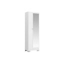 Ver imagem 1 de Armário Multiuso Sala 547 c/ 1 Porta c/ Espelho e Pés Branco - Carraro