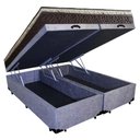 Ver imagem 5 de Cama Box Baú Queen Suede Bipartido + Colchão Elegance Ortopédico Espuma D33 Extra Firme 158x198x63 C