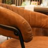 Cadeira Poltrona Estofada Mara Marrom Rivatti - 7