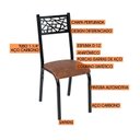 Ver imagem 6 de Conjunto Sala de Jantar Mesa 140cm x 77cm Tampo Vidro com 6 Cadeiras Jade Preto/Fosco/Caramelo