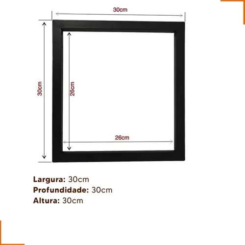 Ver imagem 4 de Suporte Prateleira Industrial 30x30cm Preta