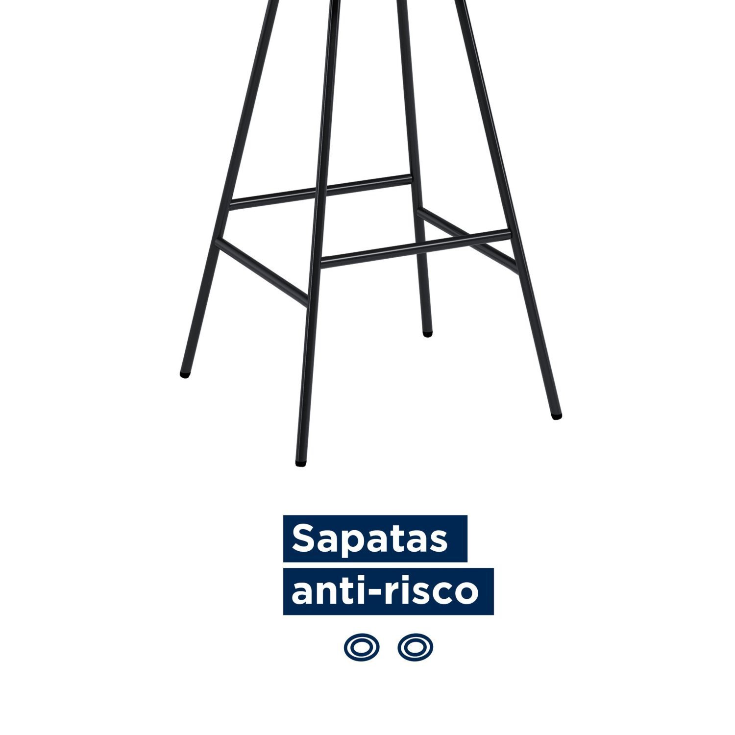 Kit 2 Banquetas em Aço e Couro Sintético Madri  - 11