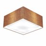 Plafon Quadrado Duplo Vivare Md-3039 Cúpula em Tecido 25x50x50cm - Bivolt - Palha - Bivolt - 1