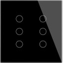 Ver imagem 1 de Acabamento de vidro para Interruptor Livolo com 6 botões - PRETO - LMS-VL-C5-C3/C3-12