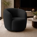 Ver imagem 1 de Poltrona Decorativa Sala de Estar Melissa Giratória Veludo Cinza Escuro M1 - Monari Design