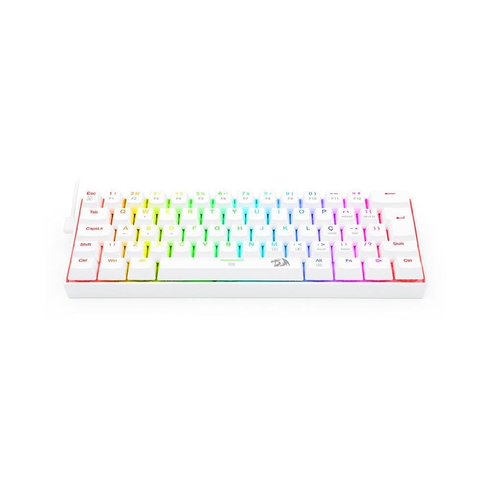 Teclado Gamer Redragon Dragonborn Rgb Branco Switch Azul Pt - 6