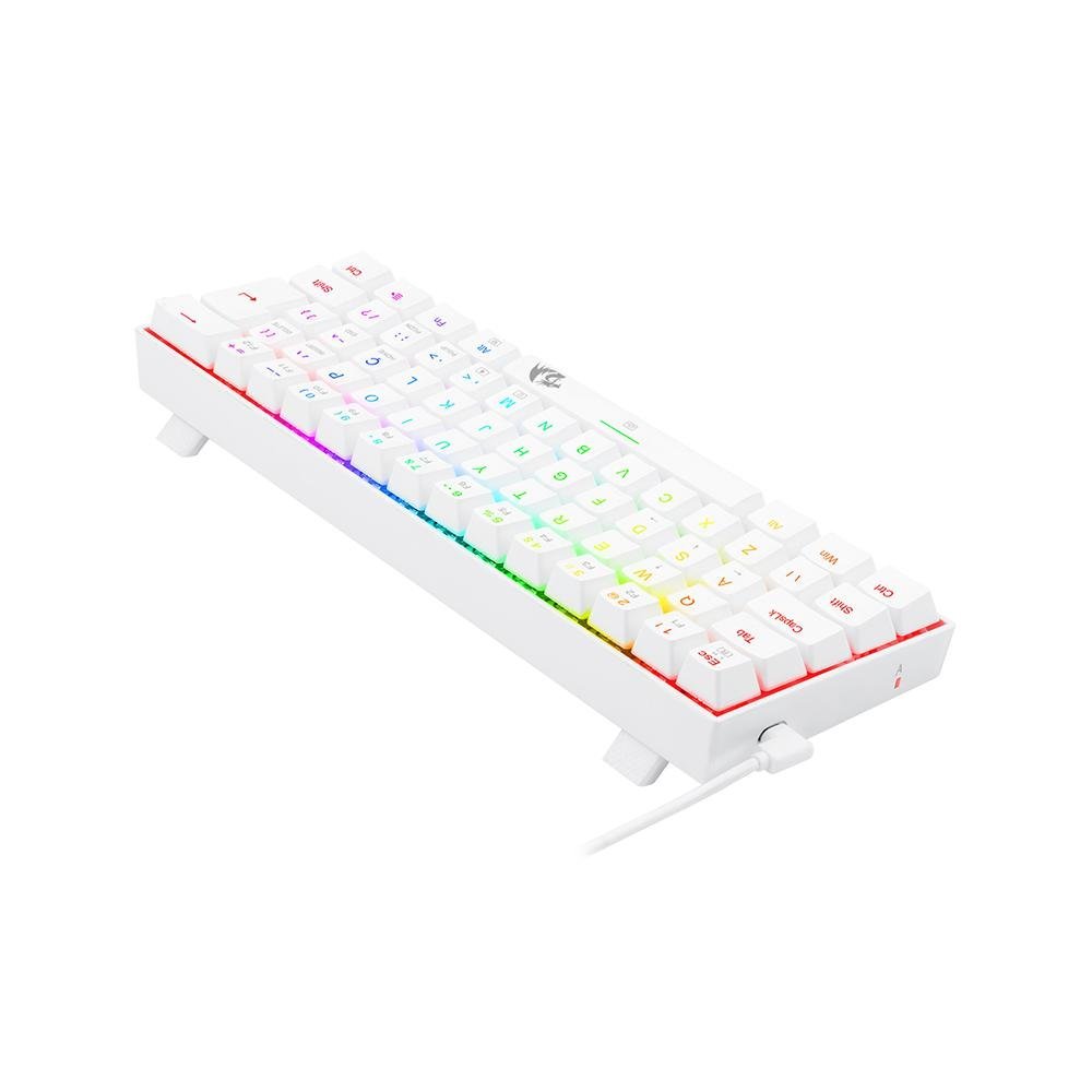 Teclado Gamer Redragon Dragonborn Rgb Branco Switch Azul Pt - 5
