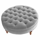 Ver imagem 1 de Puff Amara 1 Metro Suede Slk Decor Cinza