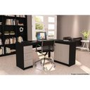 Ver imagem 4 de Mesa Canto P/escritório Canto Espanha C/ 2 Portas e 3 Gavetas Castanho - Politorno