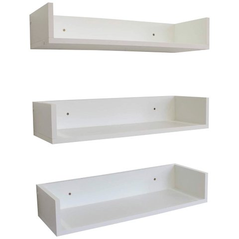 3 Prateleiras Tesori Decor para Livros 60x20x11,5cm