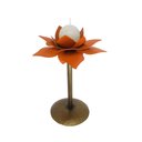 Ver imagem 3 de Castiçal De Ferro Rustico Decorativo Em Flor Para Mesa Ferro - Laranja