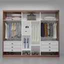 Ver imagem 2 de Guarda-roupa Casal com Espelho 3 Portas e 6 Gavetas Theo Bom Pastor