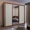 Ver imagem 1 de Guarda-roupa Casal com Espelho 3 Portas e 6 Gavetas Theo Bom Pastor