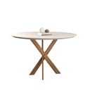 Ver imagem 7 de Conjunto Sala de Jantar Mesa Maceió 100cm Tampo Redondo Vidro/MDF com 4 Cadeiras 02 com Puxador Made