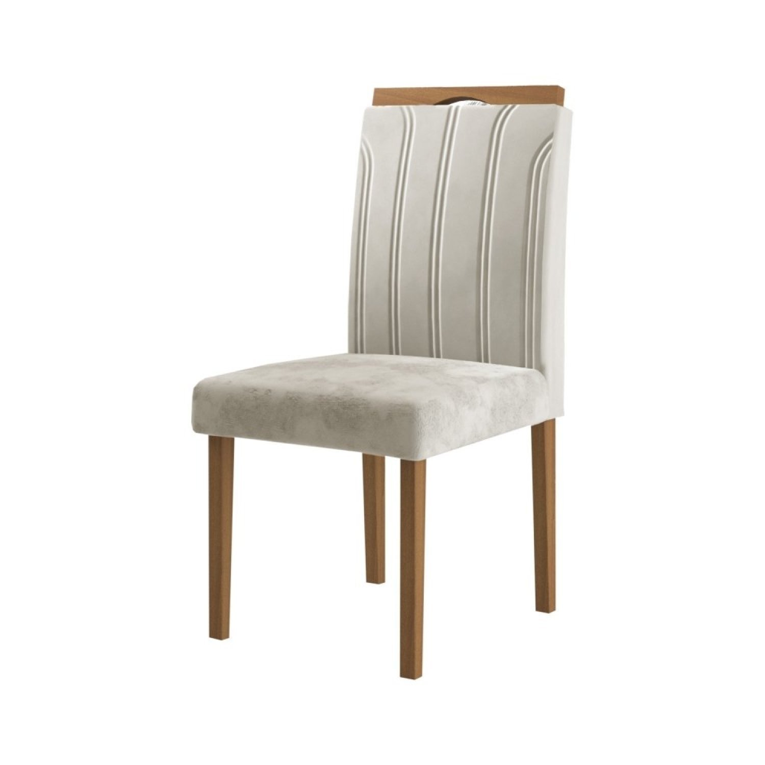Conjunto Sala de Jantar Mesa Maceió 100cm Tampo Redondo Vidro/MDF com 4 Cadeiras 03 com Puxador Made - 8