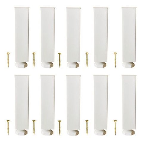 Kit 10 Pés Pezinhos Armário Gabinete Móvel Cozinha Regulável Branco