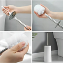 Ver imagem 5 de Escova Sanitária Preta Inox com Suporte Tampa Higiênica 38,3 Cm
