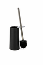 Ver imagem 1 de Escova Sanitária Preta Inox com Suporte Tampa Higiênica 38,3 Cm